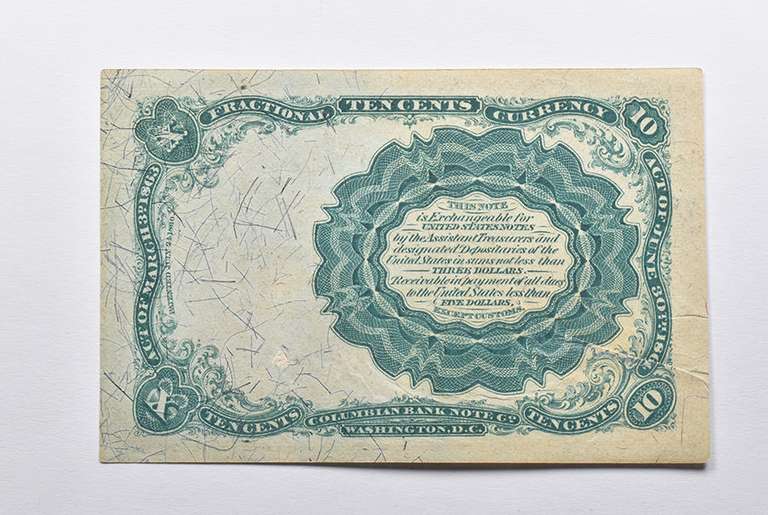 1874-H 10 Cents United States Fractional Currency