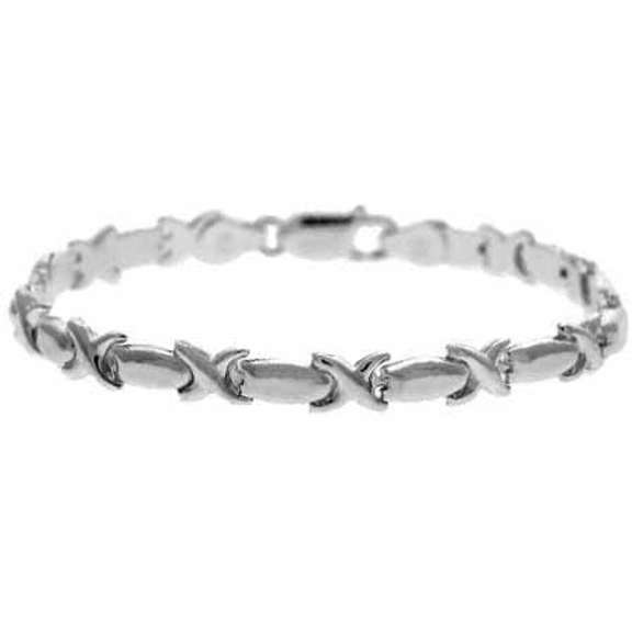Sterling Silver X Link Bracelet