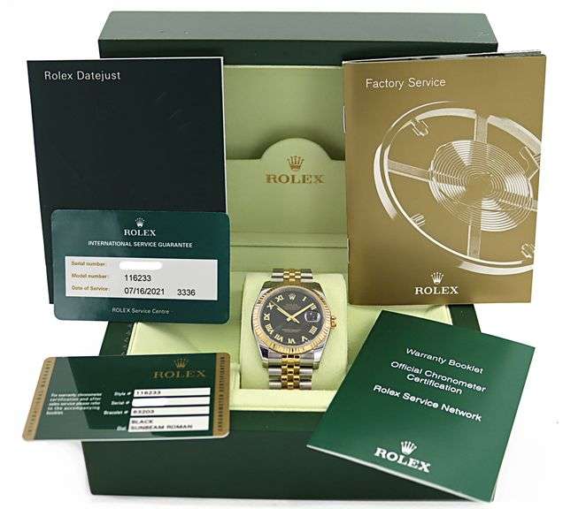 Rolex Datejust Two-Tone 116233, 36mm Sunbeam Dial W/ Box & Papers