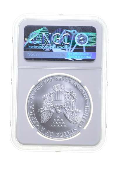 MS66 MINT ERROR 2000 American Silver Eagle - REV Struck Thru - NGC