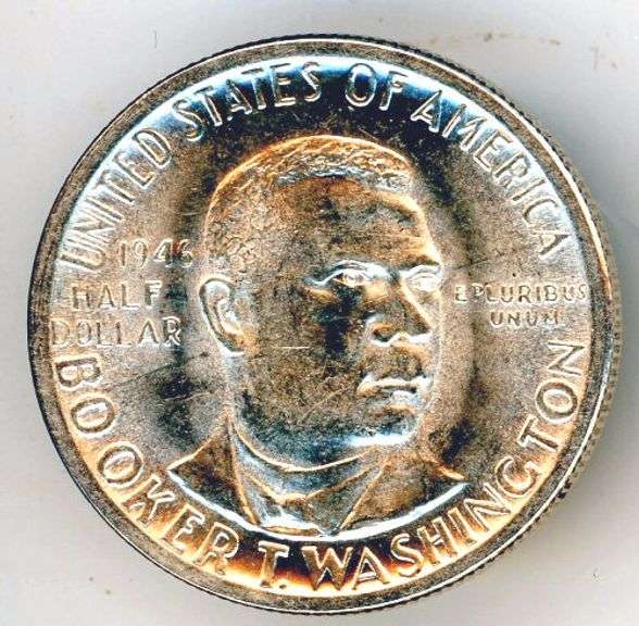 1946 Booker T Washington Commemorative Silver Half Dollar in Unc
