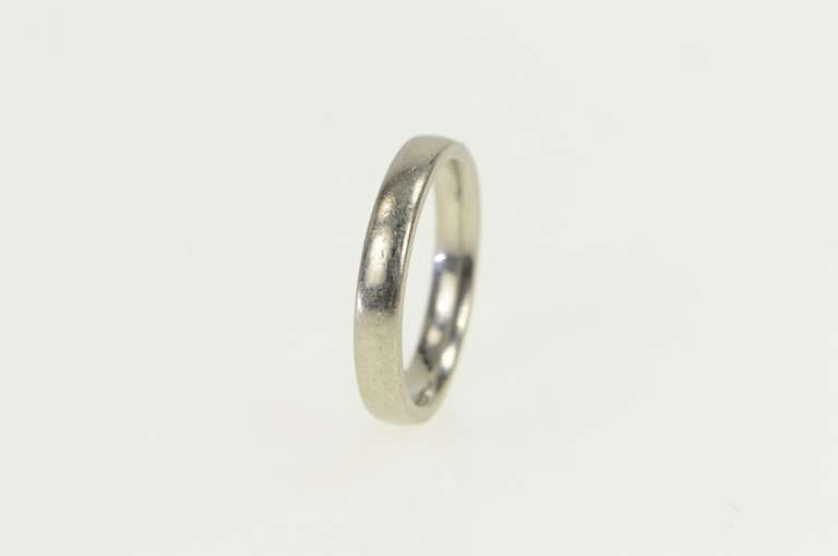 Palladium 3.0mm Classic Simple Wedding Band Ring