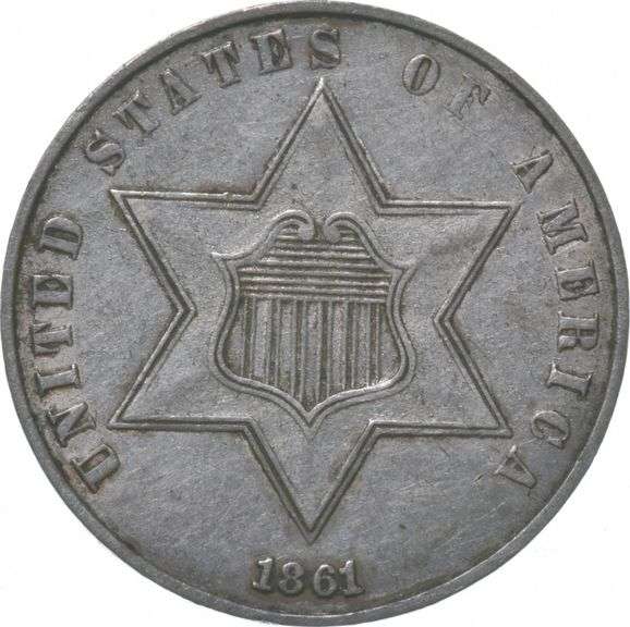 1861 Silver Three-Cent Piece