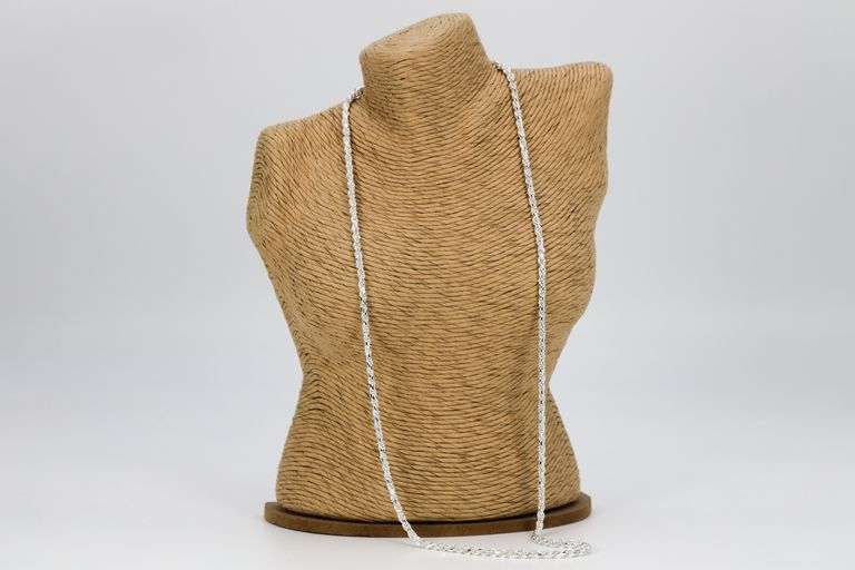 Sterling Silver Diamond-Cut Rope Chain 3.7mm Solid 925 Italy New Necklace 16"