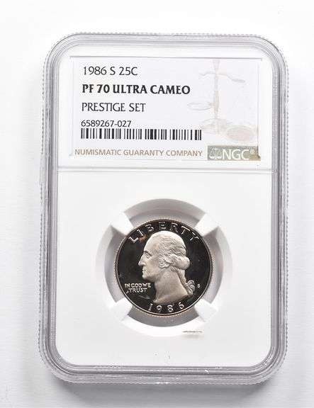 PF70 UCAM 1986-S Washington Quarter Prestige Set NGC RARE PEDIGREE