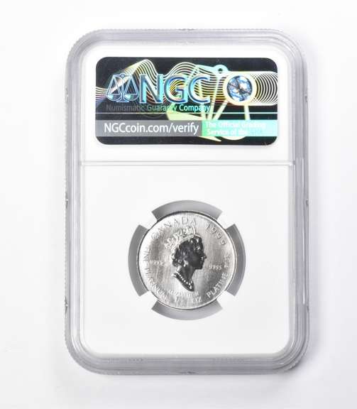 MS70 1999 Canada 20 Dollars 1/2 Oz Platinum Polar Bear NGC