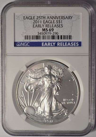 2011 American Silver Eagle NGC MS69 Early Releases