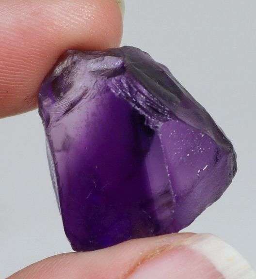 Gorgeous 52ct rich violet uncut Amethyst