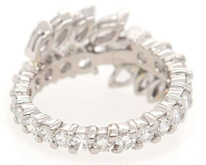 2.35ctw Marquise and Round Diamond Eternity Ring in Platinum