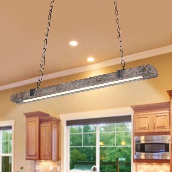 Retro Color Wood Rustic Chandelier LED E27 Pendant Lamp