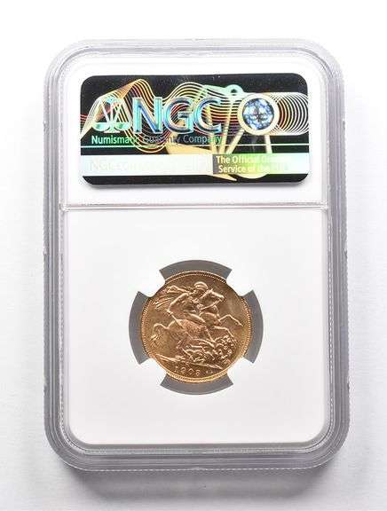 MS62 1903-S Australia 1 Gold Sovereign NGC