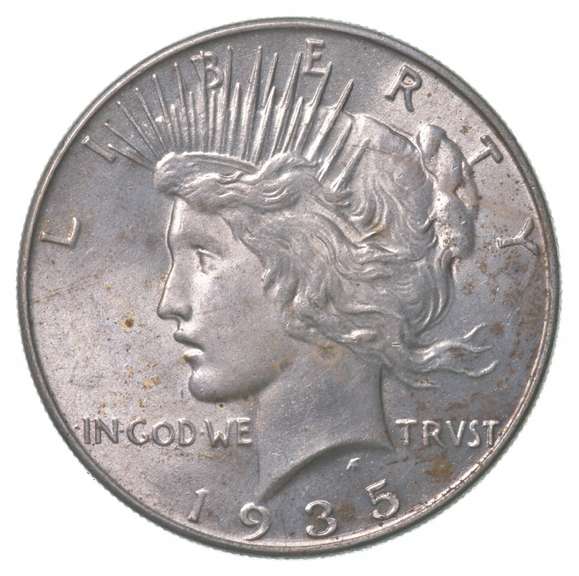 1935 Peace Silver Dollar
