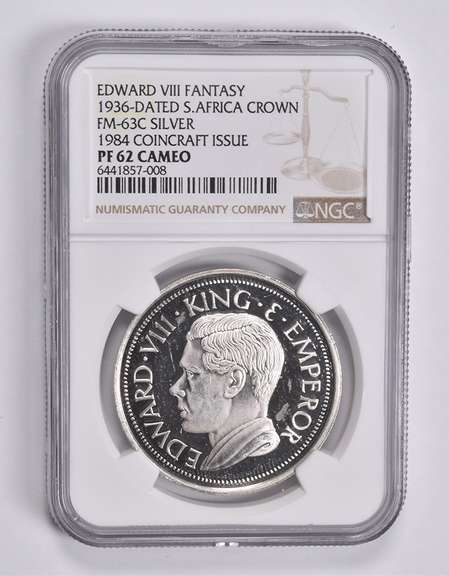 PF62CAM 1936-Date S. Africa Crown FM-63C Silver Edward VIII NGC