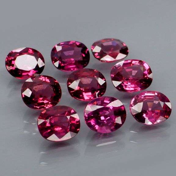 Ravishing 7.14ct violet pink Rhodolite Garnet set