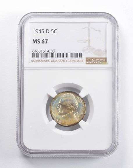 MS67 1945-D Jefferson Nickel NGC Pleasing Color