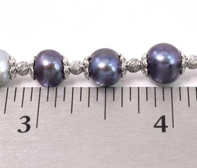 Fresh Water Pearl Bracelet In Sterling Silver