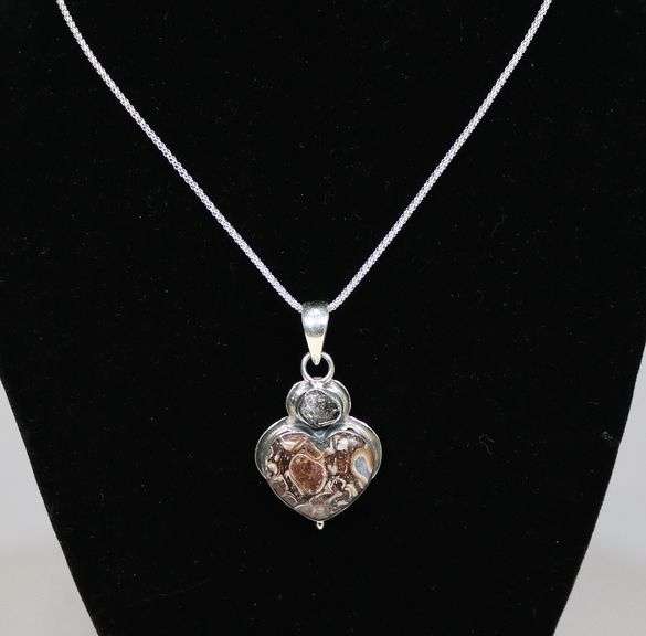 Lovely heart shaped Turtella Jasper pendant