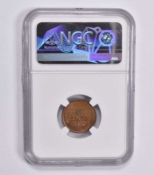 Mint Error MS62 BN 1920 Lincoln Wheat Cent Reverse Lamination NGC