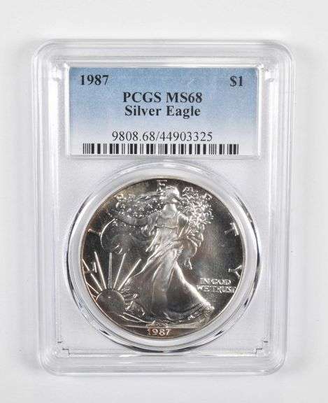 MS68 1987 American Silver Eagle - PCGS Beautiful Tone!