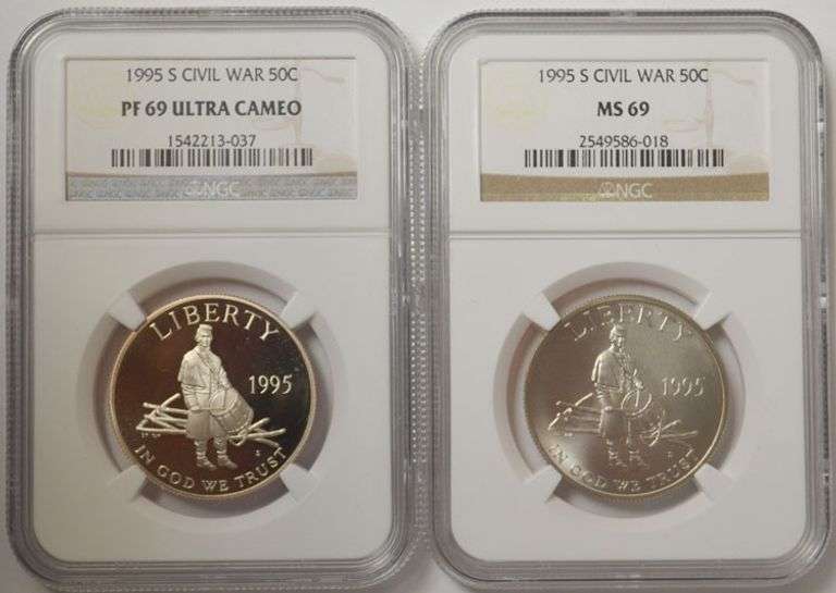 1995 Civil War Commemorative Half Dollars Set NGC MS 69 PF 69