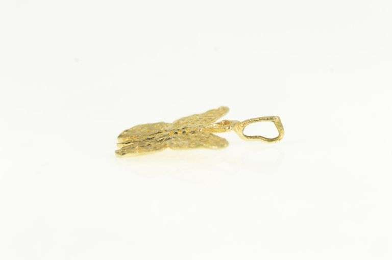 14K Yellow Gold Butterfly Filigree Change Symbol Vintage Charm/Pendant