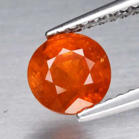 Amazing top mandarin orange 1.39ct Namibian Garnet solitaire