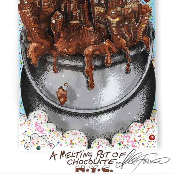 A Melting Pot of Chocolate...NYC (Red) by Fazzino, Charles