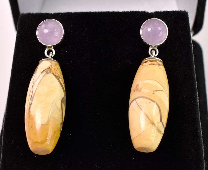 Purple Amethyst Earring In Sterling Silver
