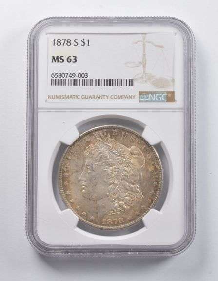 MS63 1878-S Morgan Silver Dollar NGC