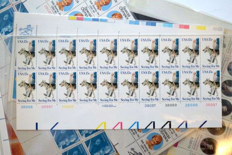$66 Face Value Mint US 10 Cent & 15 Cent Plate Blocks