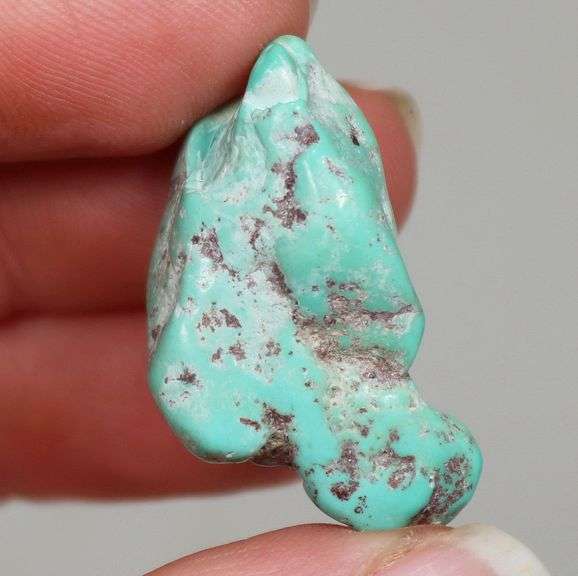 37.8ct uncut natural green Turquoise