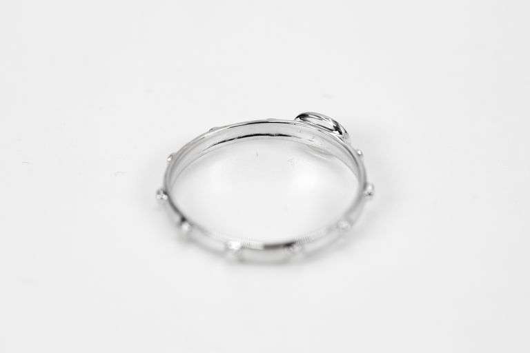 14k White Gold Cross Ring Size 6