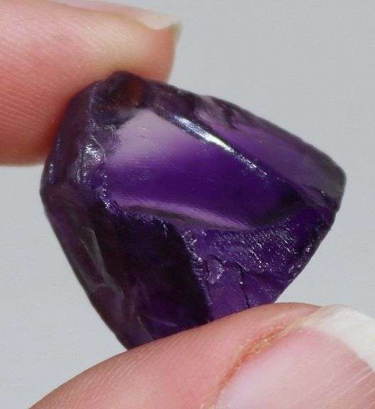 Gorgeous 52ct rich violet uncut Amethyst