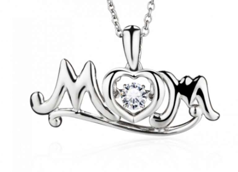 Platinum over Sterling silver beautiful dancing stone Pendant