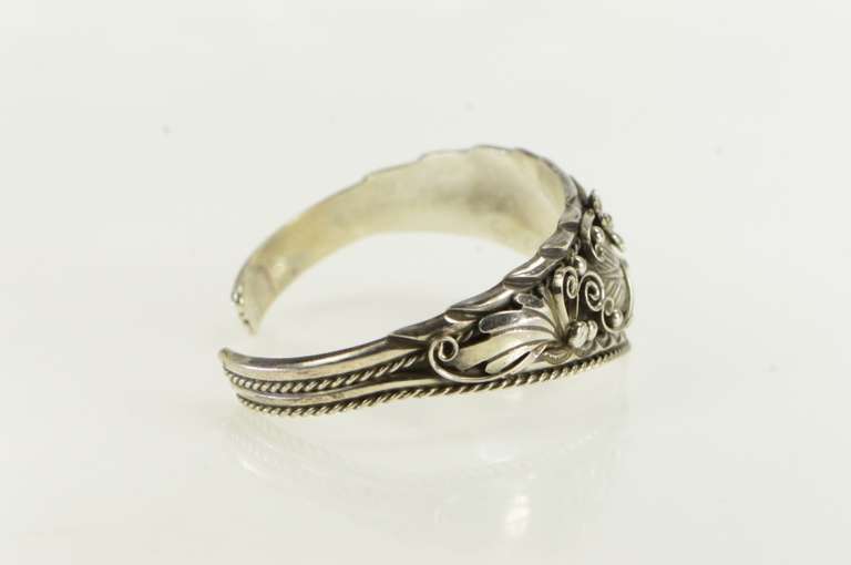 Sterling Silver BY Benson Yazzie Native American Cuff Bracelet