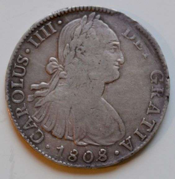 1808/7 TH  Mexico Silver 8 Reales. Mexico City Mint