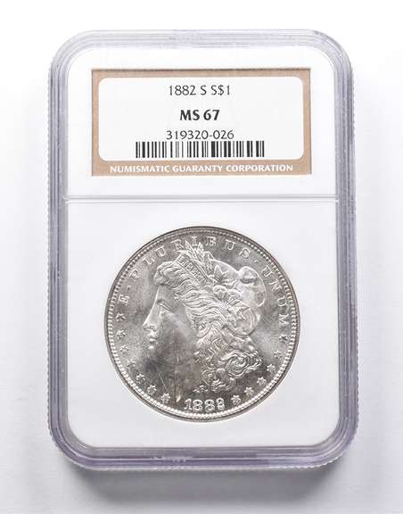 MS67 1882-S Morgan Silver Dollar NGC