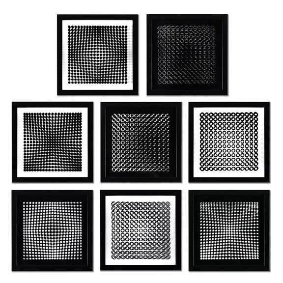 Serie Cinetiques (Set of 8) by Vasarely (1908-1997)