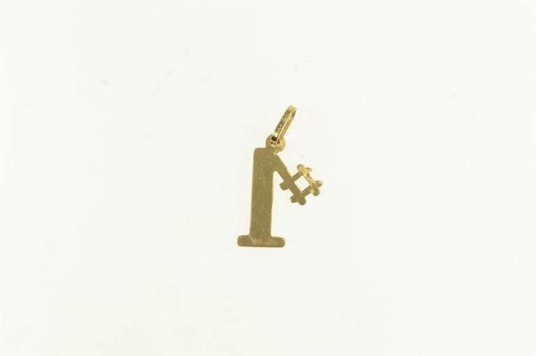 14K Yellow Gold #1 Number One Number Cut Out The Best Charm/Pendant