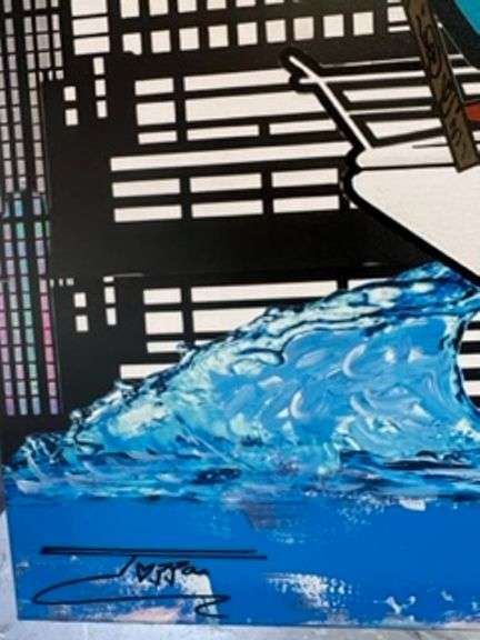 Extermely Collectable Original Painting By Jozza Jozza Boatting At NY!
