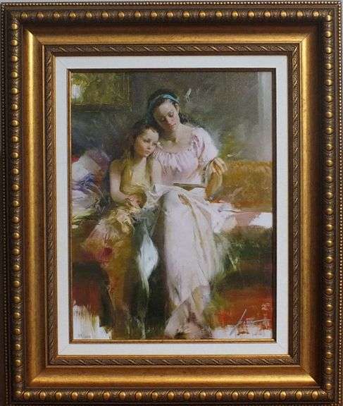 Hand signed Pino on canvas, limited edition with gallery framed