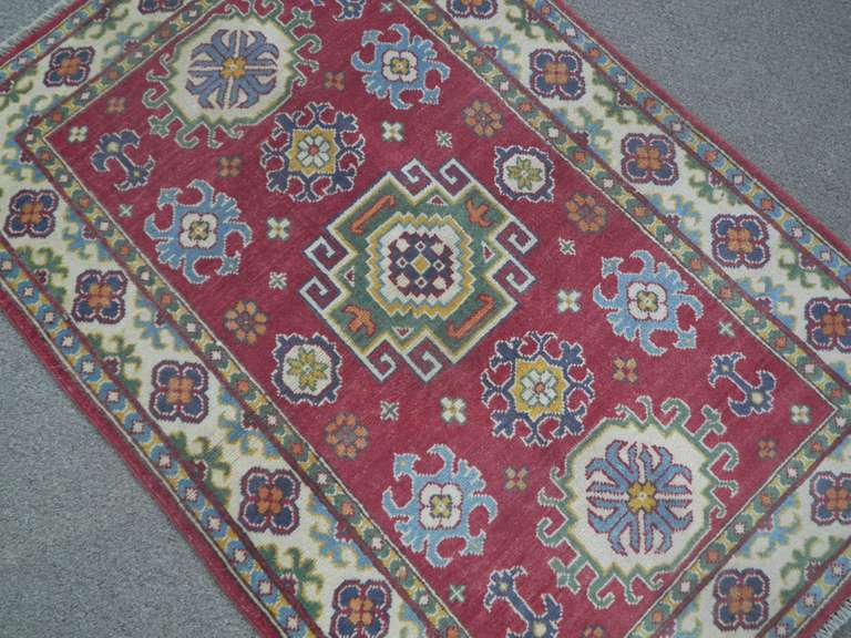 Handmade Afghan Kazak Design 3.5x5.1