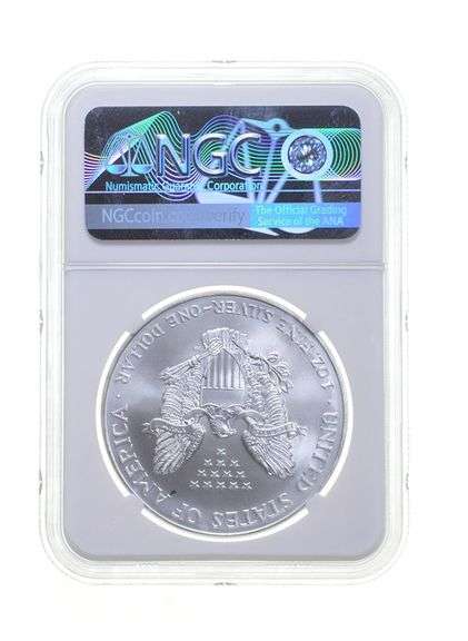 MS68 MINT ERROR 2000 American Silver Eagle REV Struck Thru Graded NGC