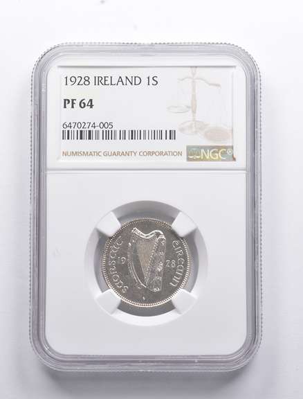 PF64 1928 Ireland 1 Scilling NGC