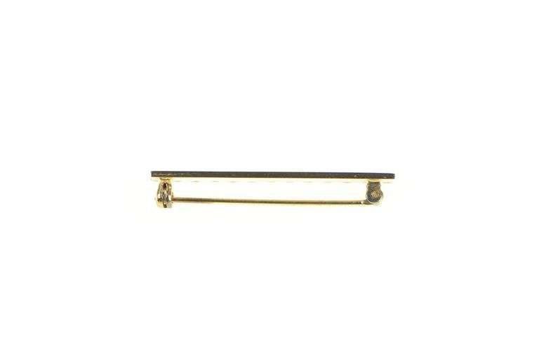 Gold Filled Scalloped Edge Retro Bar Squared Vintage Pin/Brooch