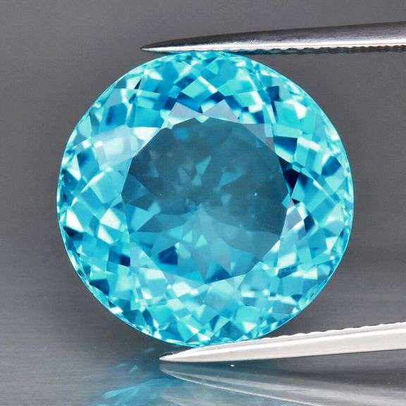 Glittering and huge! 16.38ct vivid Swiss blue Topaz