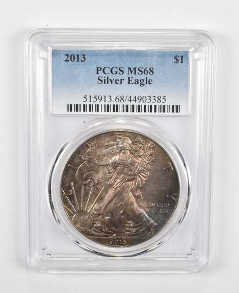 MS68 2013 American Silver Eagle - PCGS Insane Tone!