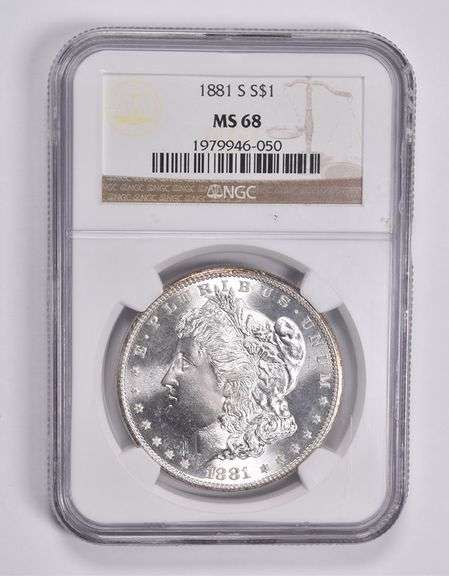 MS68 1881-S Morgan Silver Dollar NGC