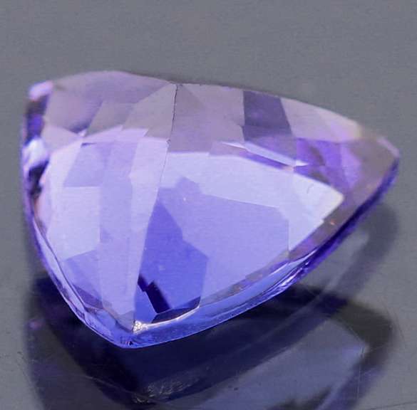 High fire 1.18ct trillion cut Tanzanite