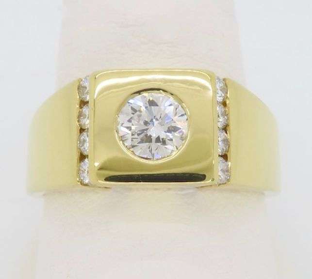 Bezel Set Men's Diamond Ring